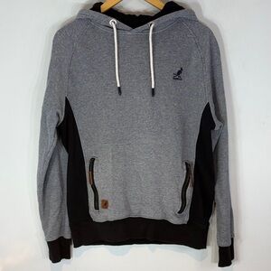Kangol Hoodie denim blue color  Zip Pockets  slim fit Logo  Unisex Size M